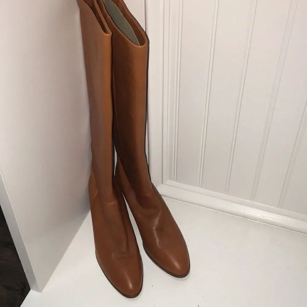 Tall Brown Italy Handmade Italian Imported Women’s Leather Boots Shoes 5 1/2 B